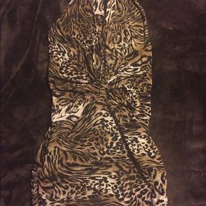 Cute cheetah mini dress