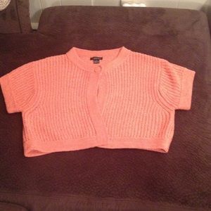 Light orange crop top sweater