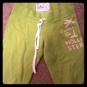 Green Hollister sweats
