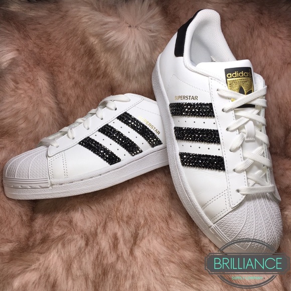 Swarovski Adidas Superstar Originals White & Black - Picture 3 of 4