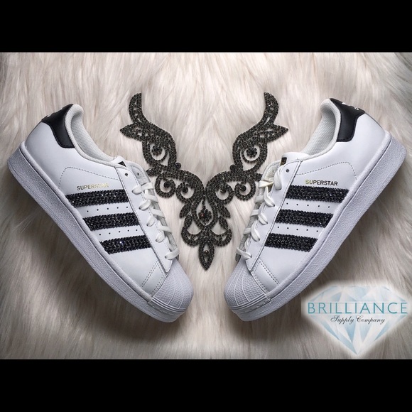 Swarovski Adidas Superstar Originals White & Black - Picture 2 of 4