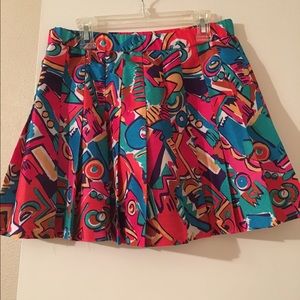 Pleaded skirt, colorful vintage