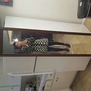 **SOLD*Faux fur oversized polka dot Nasty Gal coat