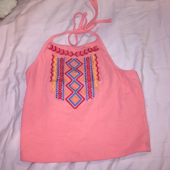 pink halter top