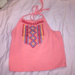 pink halter top