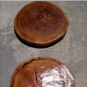 Wood slab center prices set of 12