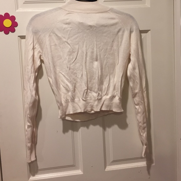 cream mockneck top