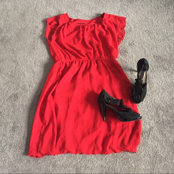 Red cocktail dress