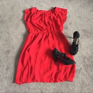 Red cocktail dress