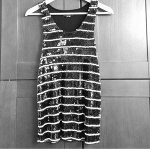 ⚡️Flash Sale⚡️Gryphon Navy and White Sequin Tank