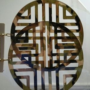 Acrylic camo earrings