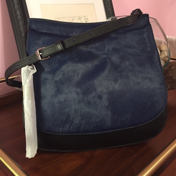 J. Crew Leather Calf Hair Saddlebag NWT Sold Out