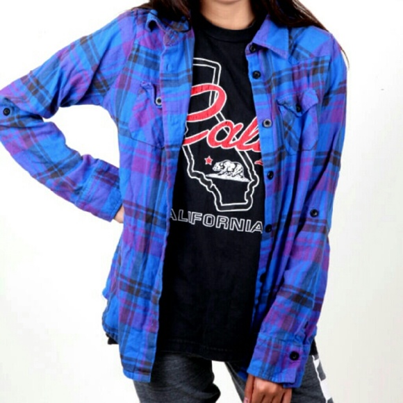 O'nell blue and purple flannel