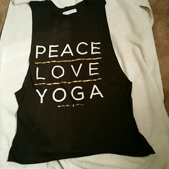 Spiritual Gangster Tops - Spiritual Gangster PEACE LOVE & YOGA Crop Top