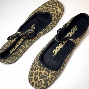 Cheetah Print Canvas Flats