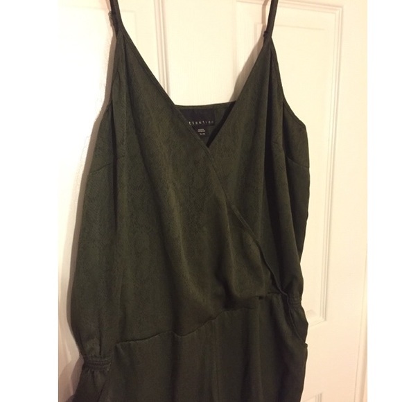 Olive Textured Jumpsuit