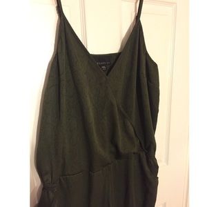 Olive Textured Jumpsuit