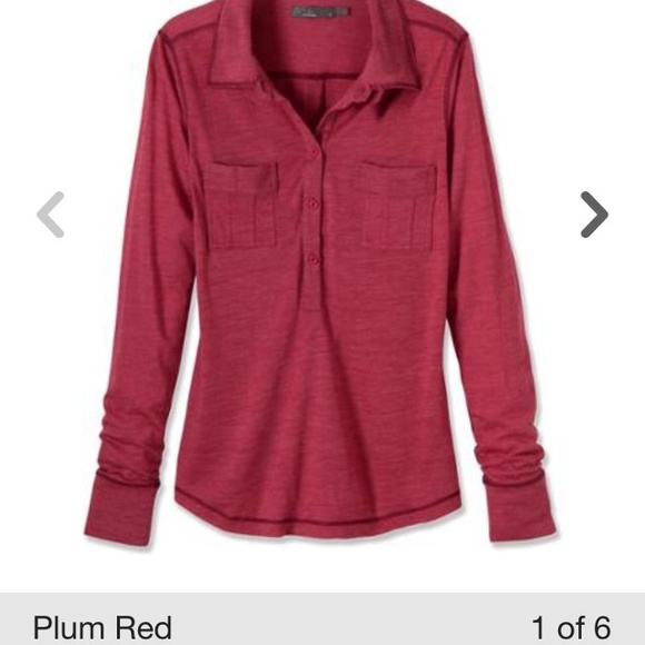 Prana Besha top-XS-plum red-NWTS