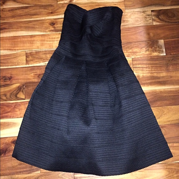 Black strapless dress
