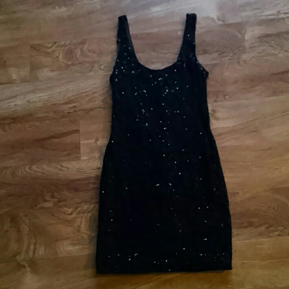 Black sequin dress