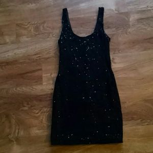 Black sequin dress