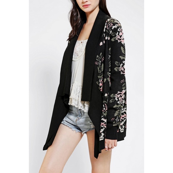 Staring at Stars Intarsia Drape Open Cardigan