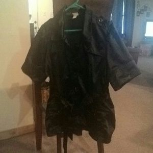 Venezia Black short sleeve dress shirt/jacket