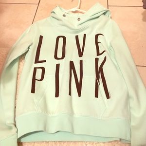 PINK Victoria's Secret Mint Hoodie! Great condt'n.