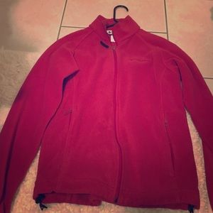 Columbia Fleece zip up Maroon Size Small