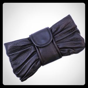 Banana Republic Leather Bow Clutch