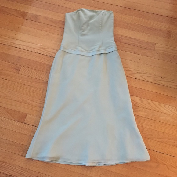 Beautiful teal strapless bridesmaid dress - Picture 1 of 3