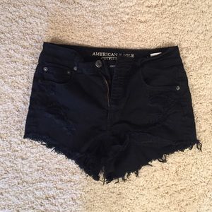 Distressed high waisted shorts