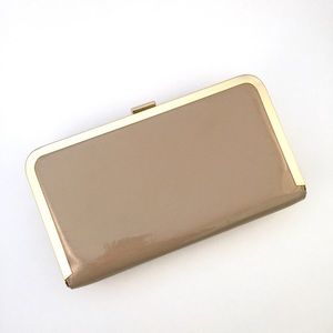 Banana Republic Nude Patent Leather Clutch