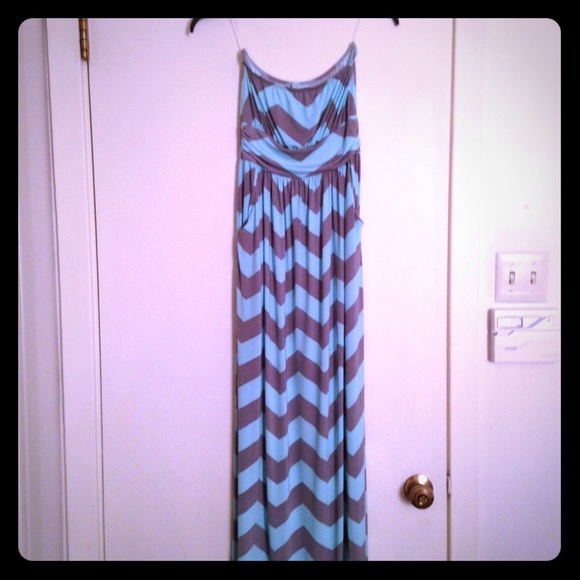 Pink Lily strapless maxi dress