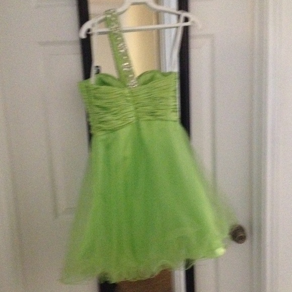 Short Lime Green Prom Dress - Picture 3 of 3