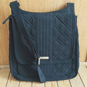 Vera Bradley Black Mailbag Crossbody