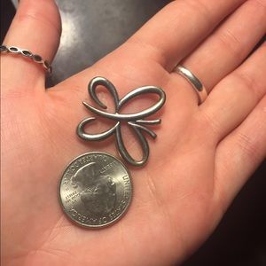 James Avery silver butterfly pendant