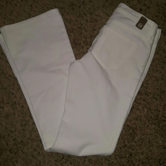 AG white bootcut jeans "the angel"
