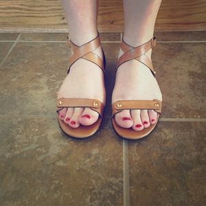 Brown Wrap Sandals