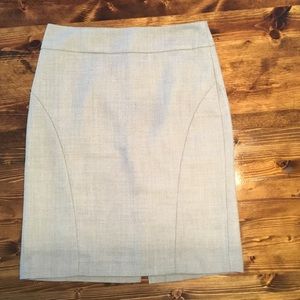Gray Wool Banana Republic Pencil Skirt