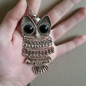 Silver Owl Necklace
