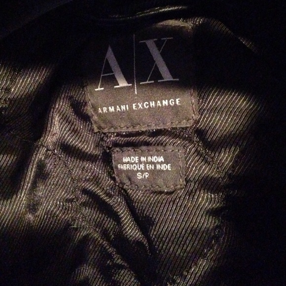 Men's AX black detachable fur collar leather coat. - Picture 2 of 4