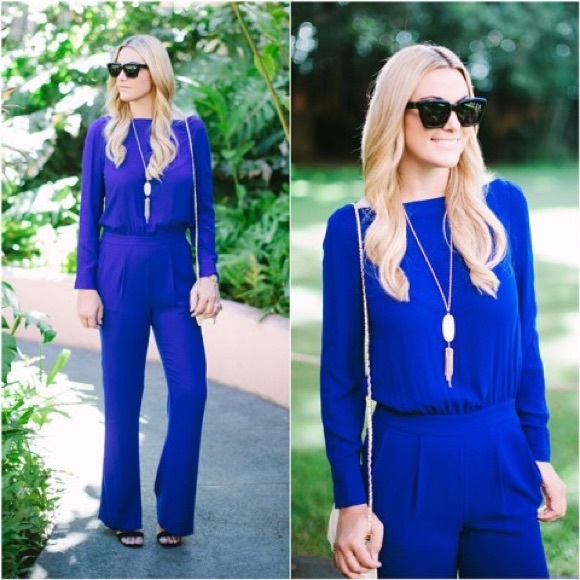 DVF Cynthia blue jumpsuit