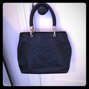 Chanel Black Leather Tote
