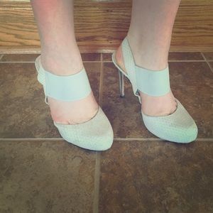 Off white heeled sandals