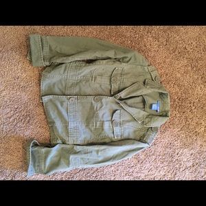 Olive green military style jacket