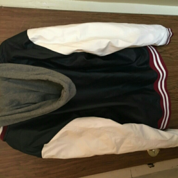 Aeropostale men's leather jacket with hood - Picture 2 of 3