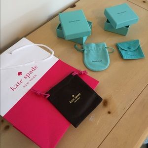 Tiffany & Kate Spade Boxes & Felt Bags