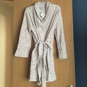 Pink and Grey Leopard print Robe