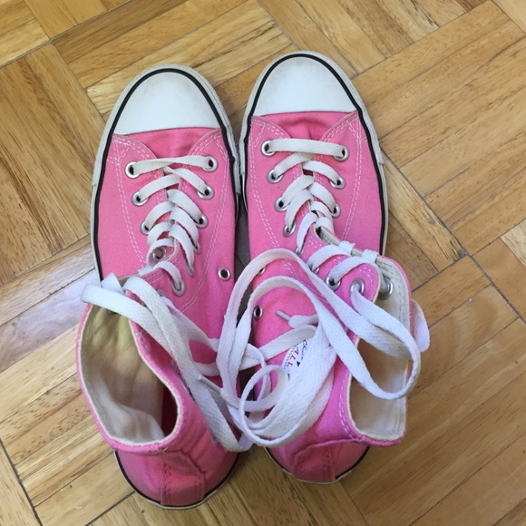Barely Worn Pink High Top Converse